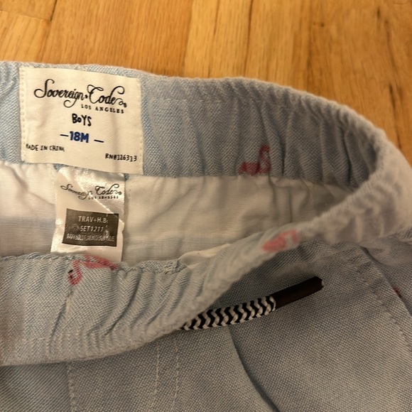 Sovereign code boys flamingo chambray shorts size 18months - Picture 2 of 5